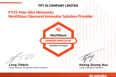 FPT IS confirms its pioneering position in the field of network security by achieving the Palo Alto Networks NextWave Diamond Innovator