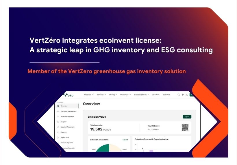 VertZéro officially integrates ecoinvent license: A strategic leap in GHG inventory and ESG consulting