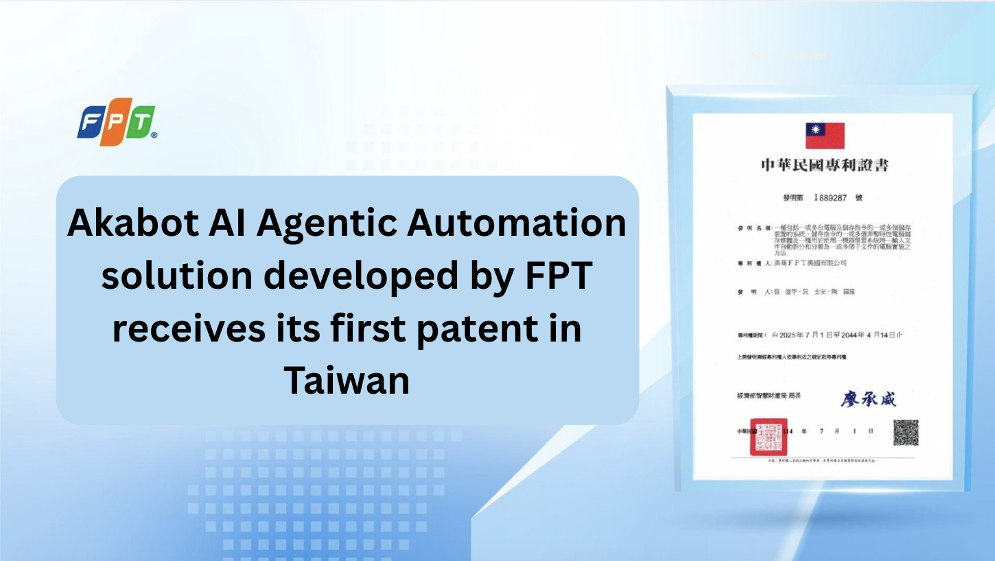 Akabot AI Agentic Automation solution receives patent in Taiwan