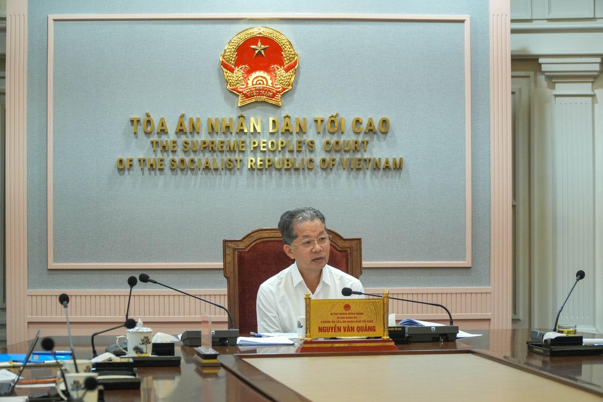 Dong Chi Nguyen Van Quang Bi Thu Trung Uong Dang Bi Thu Dang Uy Chanh An Toa An Nhan Dan Toi Cao Phat Bieu Chi Dao Trien Khai Du An 1785495384 1785758699
