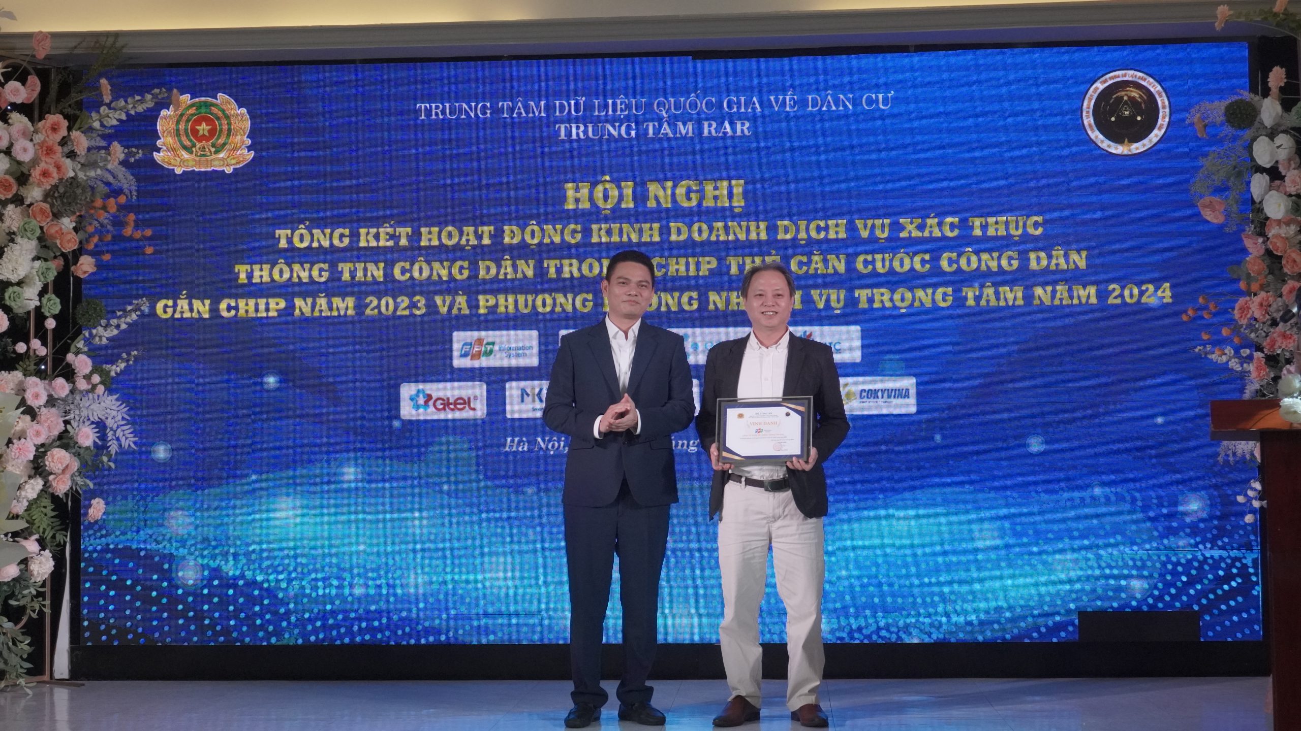 Certificate of Merit from the Vietnam Ministry of Public Security for the achievement of bringing Project 06 into practice – Best performance company in 2023 category