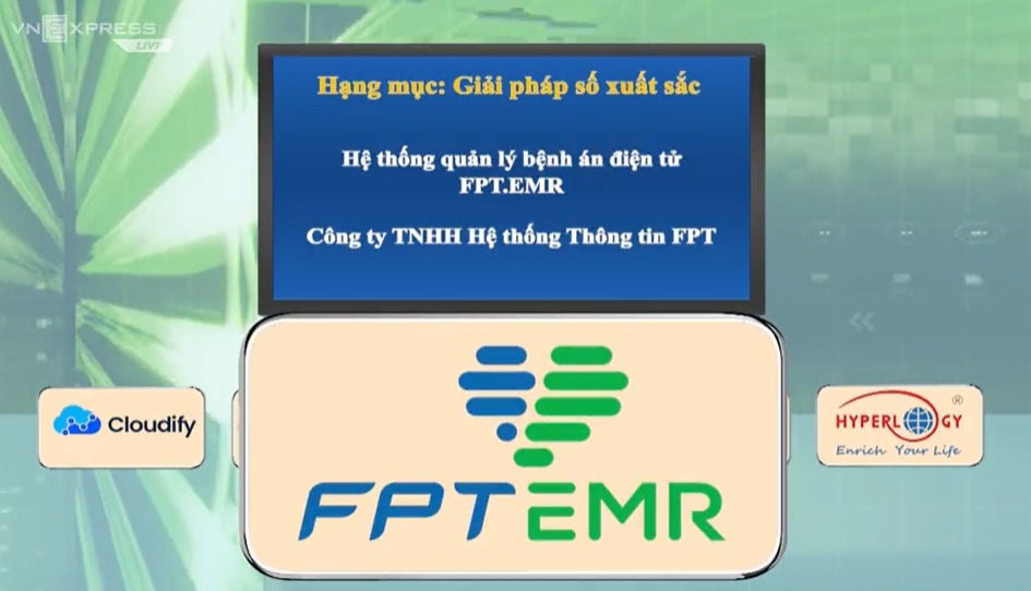 2021 Make in Viet Nam Digital Technology Product Awards – Top 10 Excellent Digital Solutions category – Electronic Medical Record Management System (FPT.EMR)