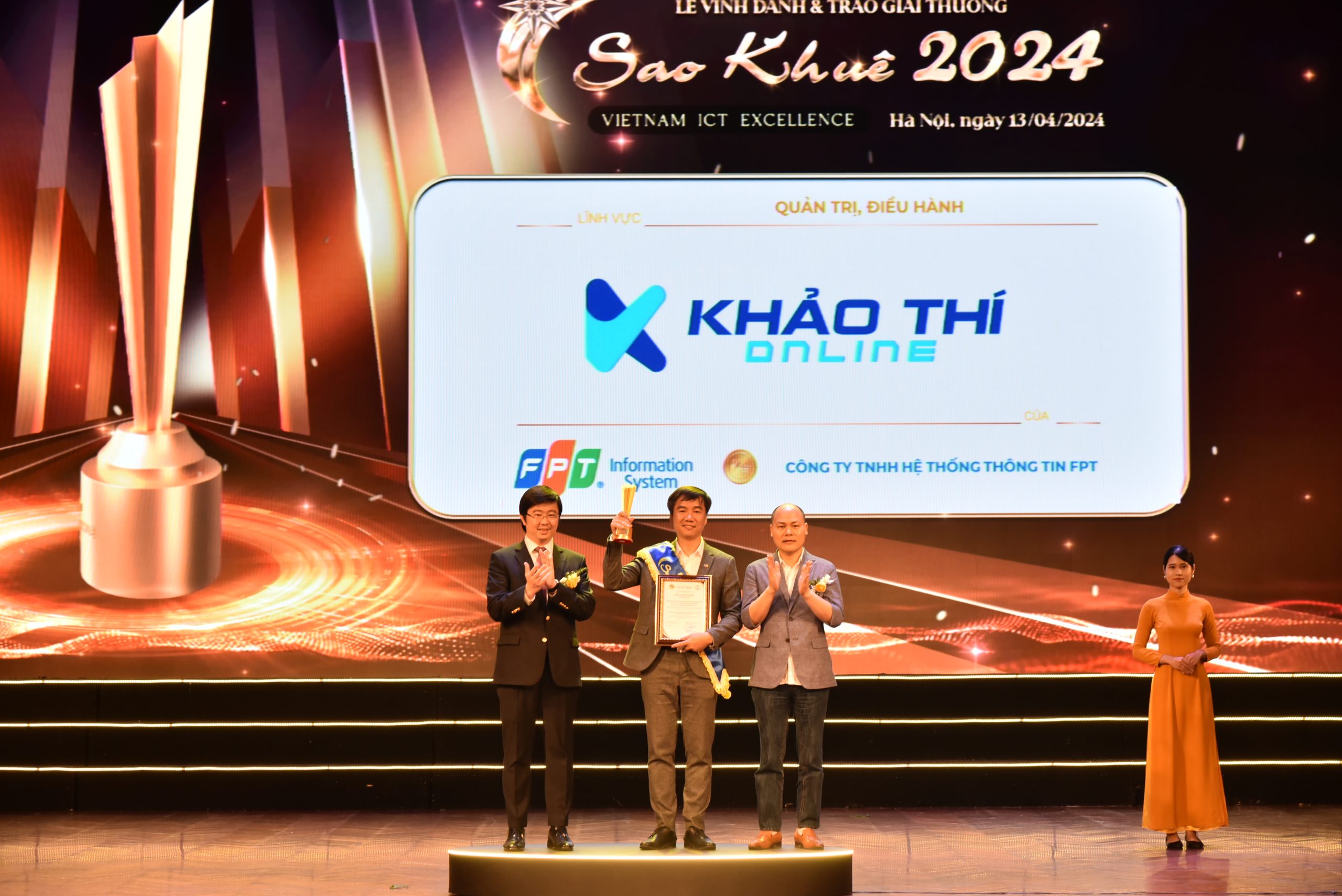 Phần mềm kiểm tra đánh giá quá trình ở bậc học phổ thông trên nền tảng cung cấp dịch vụ Khaothi.Online đạt Giải thưởng Sao Khuê 2024