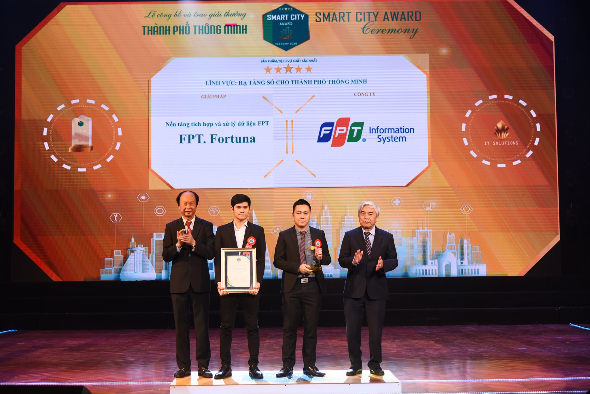 Nền tảng tích hợp và xử lý dữ liệu FPT – FPT. Fortuna đạt Giải thưởng Thành phố thông minh Việt Nam 2020 (xếp hạng 5 sao)