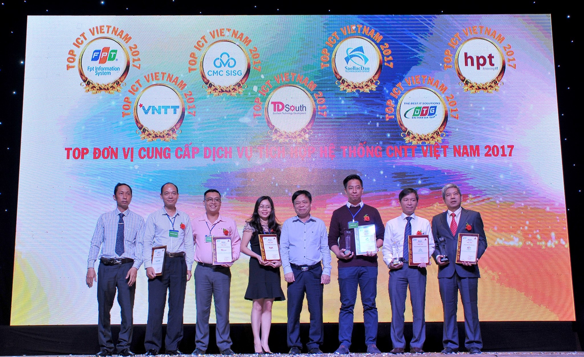 Giải thưởng TOP ICT Việt Nam 2017, hạng mục Top đơn vị cung cấp Dịch vụ tích hợp hệ thống công nghệ thông tin hàng đầu