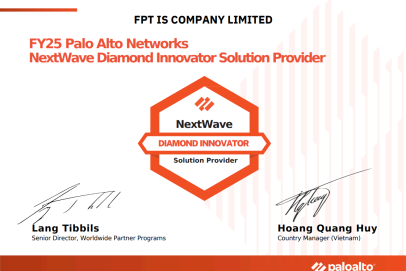 FPT IS khẳng định vị thế tiên phong trong lĩnh vực an ninh mạng với danh hiệu Palo Alto Networks NextWave Diamond Innovator