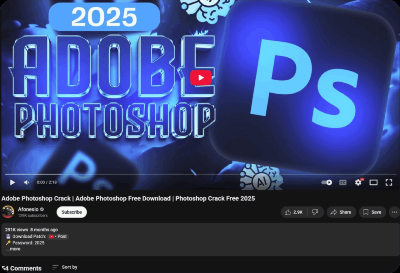 YouTube Ghost Network - Mạng lưới phát tán mã độc thông qua Youtube 4 ảnh 1 1763707691