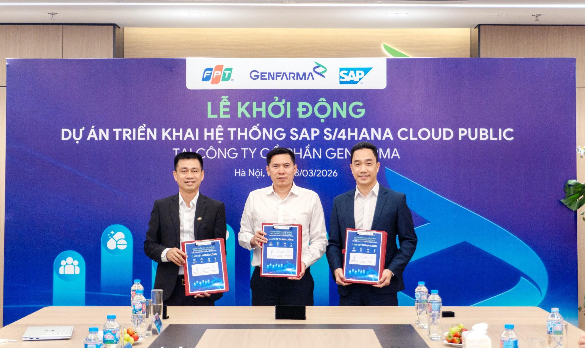 Genfarma hợp tác FPT khởi động xây dựng hệ thống Cloud ERP, dự kiến hoàn thành trong hai tháng 5 Dự án Triển Khai Hệ Thống Quản Trị Doanh Nghiệp Cho Doanh Nghiệp Dược Genfarma Chính Thức được Khởi động 1773828010