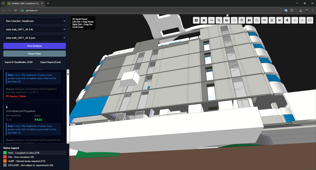Ứng dụng AI kết hợp với các thuật toán phân tích không gian trong kiểm tra hồ sơ xây dựng từ mô hình BIM - Hướng đi mới cho đô thị số 4 He Thong Kiem Tra Mo Hinh Bim Tu Dong Bang Ai Ma Fpt Dang Trien Khai 1773136801