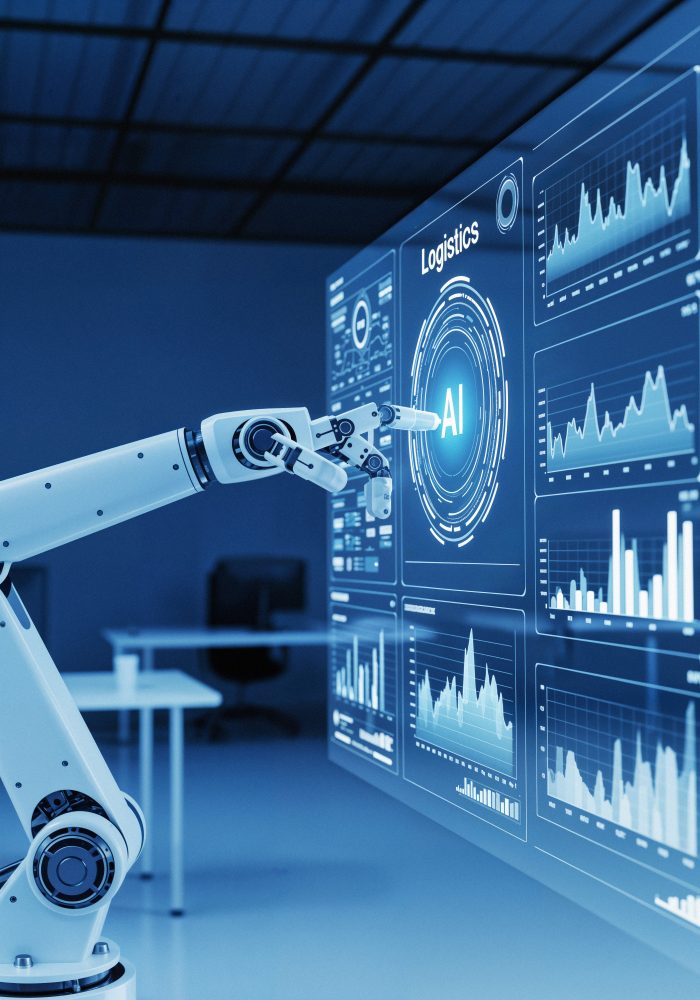 Ai Robotic Arm Interacting With Data Visualization 1773042081