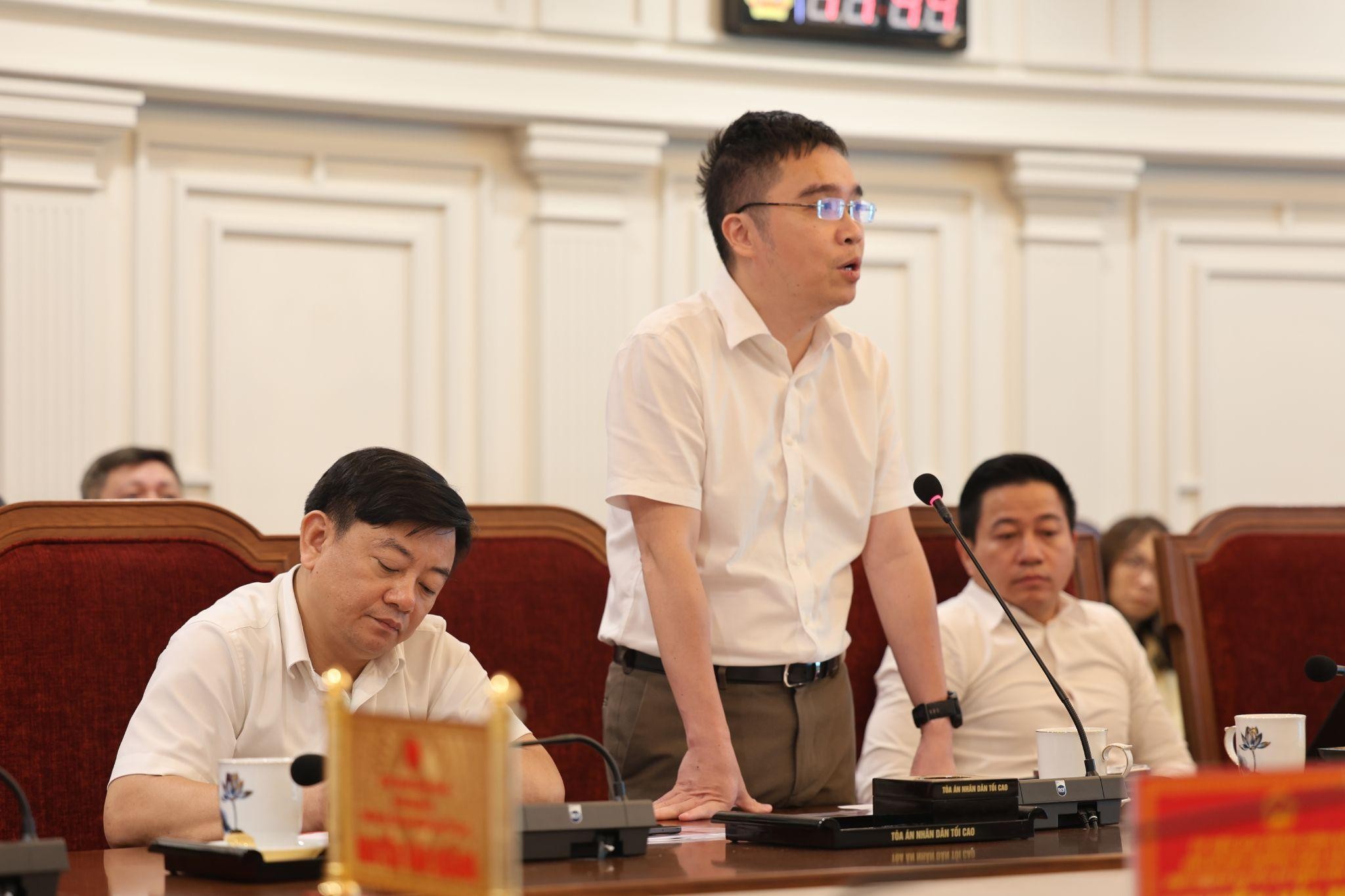 FPT đồng hành cùng Toà án nhân dân tối cao đẩy nhanh số hóa công tác điều hành 6 Ông Nguyễn Hoàng Minh Tổng Giám đốc Fpt Is, Tập đoàn Fpt Tham Dự Buổi Báo Cáo Thử Nghiệm Hệ Thống Quản Lý Văn Bản, Phân Giao Nhiệm Vụ Và đánh Giá Cán Bộ, Công Chức Tại Tandtc 1789026498