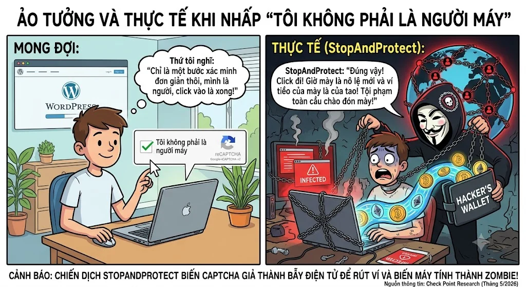 Gần 2.000 website WordPress bị chiếm dụng: Bí mật phía sau Chiến dịch StopAndProtect 7 Clickfix Fpt Is 1 1790565622