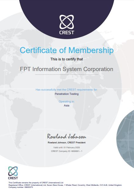 Fpt Is Partnership Crest Certificate