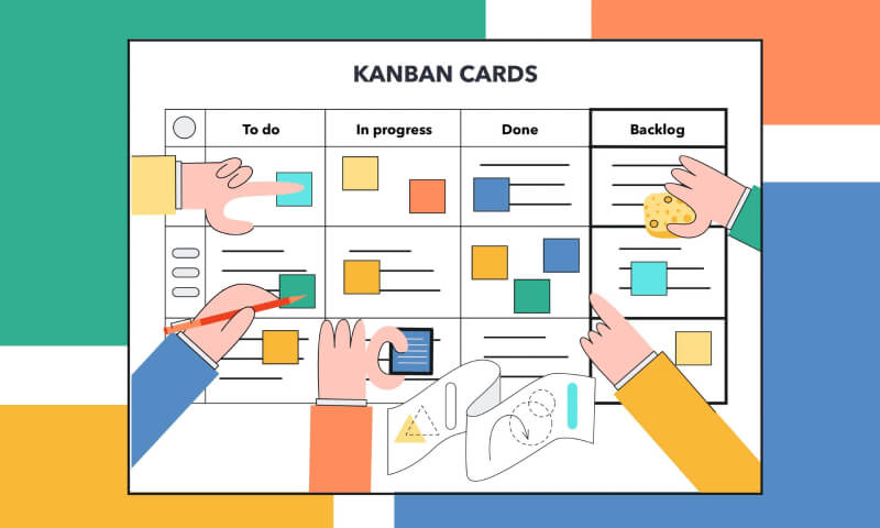 Bảng Kanban có các cột được phân chia tương ứng với trạng thái công việc