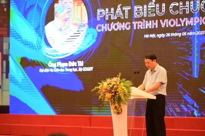 Ong Pham Duc Tai Vu Giao Duc Trung Hoc Phat Bieu Tai Buoi Le Chuc Mung Thanh Cong Cua San Choi Qua 16 Nam 1685074223126