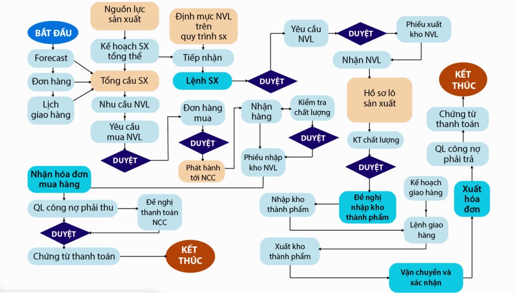 Mẫu quy trình sản xuất ngành dược phẩm chi tiết