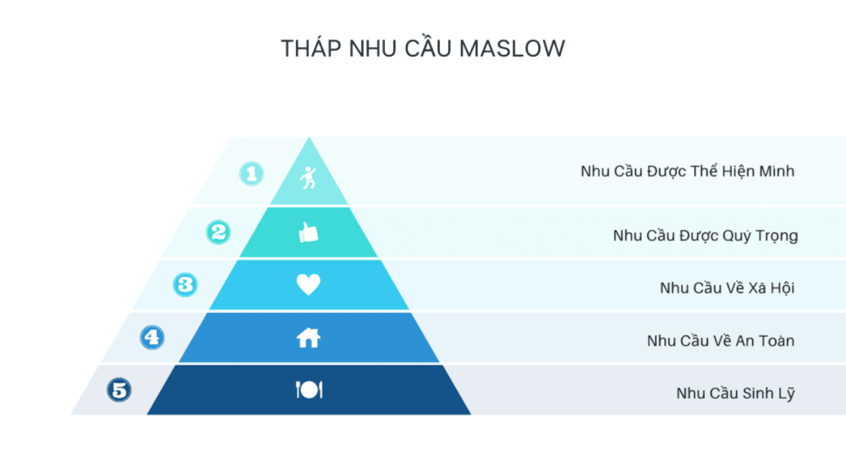 5 tầng tháp nhu cầu của Maslow trong quản trị nhân sự