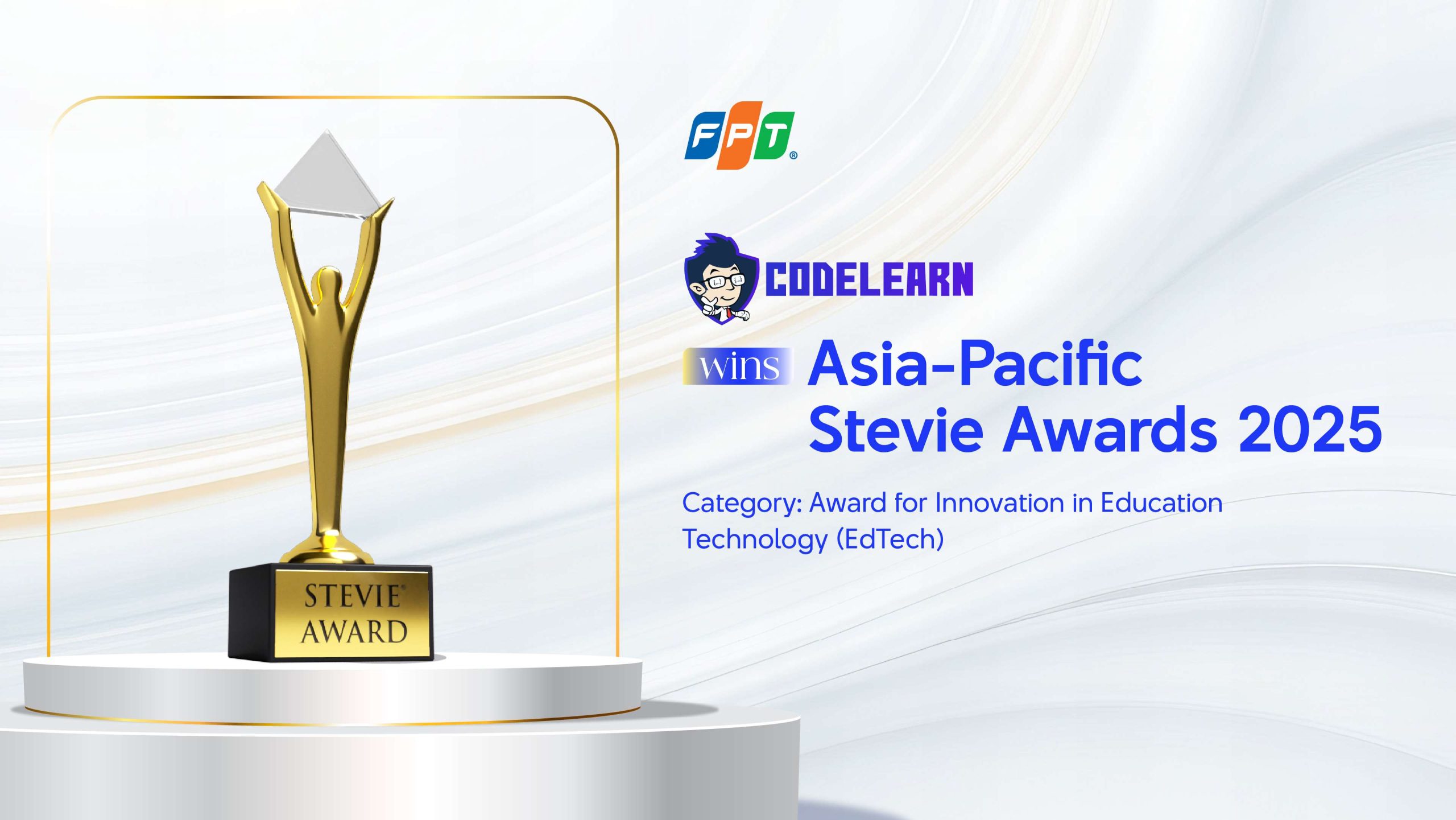 CodeLearn đạt Giải Vàng – Giải thưởng Stevie Awards Châu Á – Thái Bình Dương 2025 (Asia-Pacific Stevie Awards)